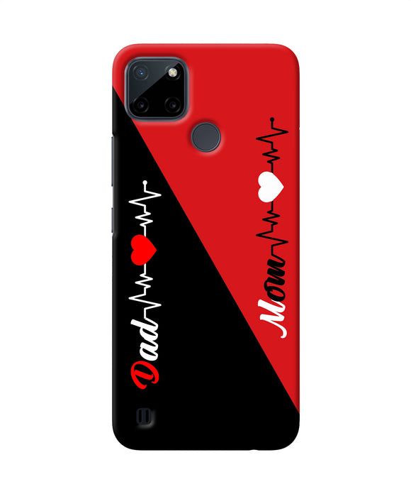 Mom dad heart line Realme C21Y/C25Y Back Cover