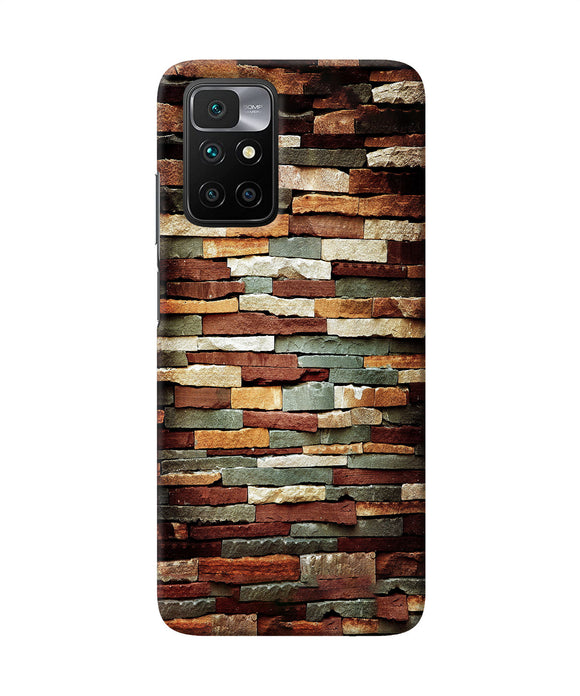 Bricks Pattern Redmi 10 Prime Back Cover