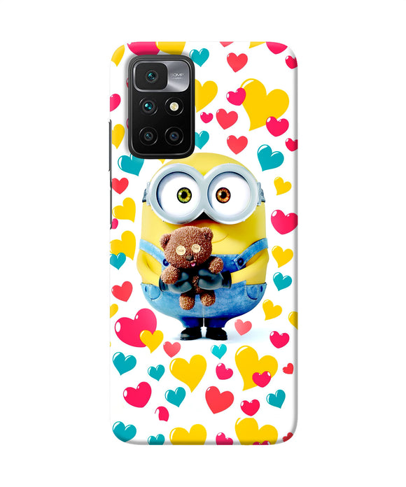 Minion teddy hearts Redmi 10 Prime Back Cover