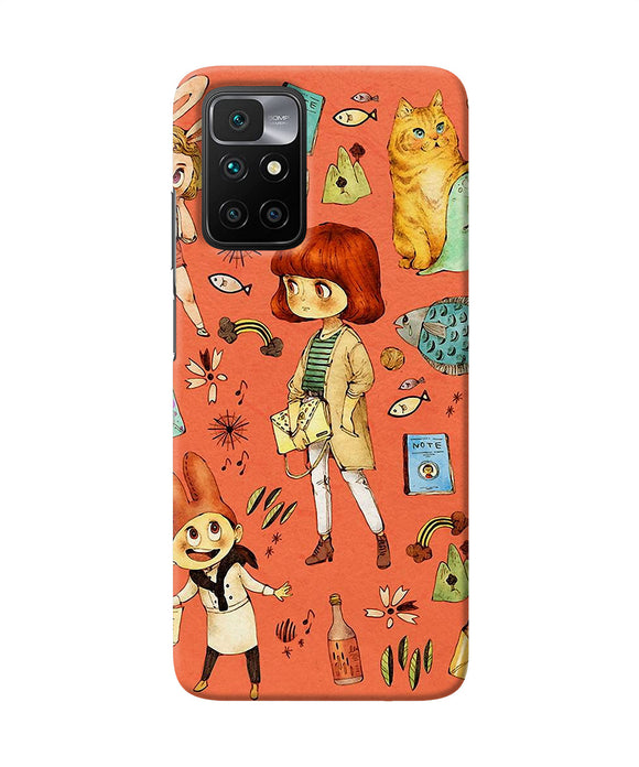 Canvas little girl print Redmi 10 Prime Back Cover