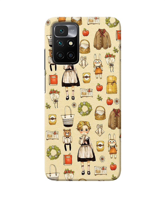 Canvas girl print Redmi 10 Prime Back Cover