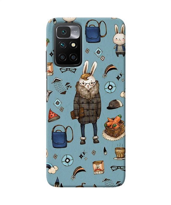 Canvas rabbit print Redmi 10 Prime Back Cover