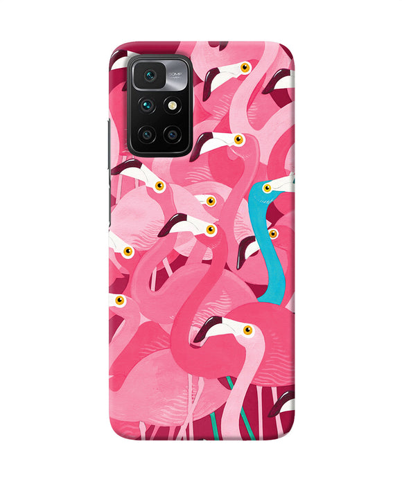 Abstract sheer bird pink print Redmi 10 Prime Back Cover