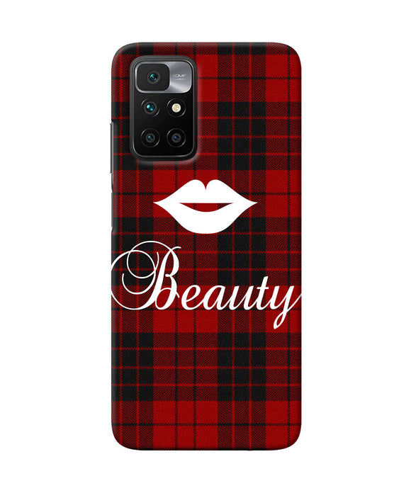 Beauty red square Redmi 10 Prime Back Cover