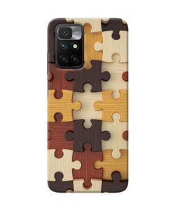 Wooden puzzle Redmi 10 Prime Back Cover