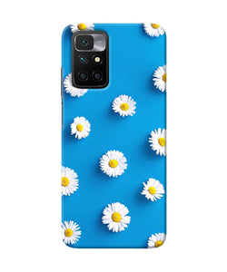 White flowers Redmi 10 Prime Back Cover