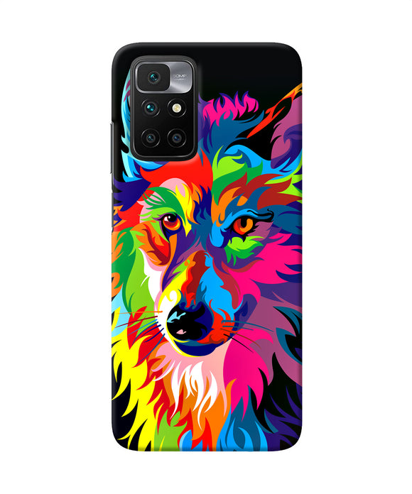 Colorful wolf sketch Redmi 10 Prime Back Cover