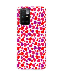 Red heart canvas print Redmi 10 Prime Back Cover