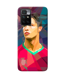 Abstract ronaldo Redmi 10 Prime Back Cover