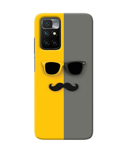 Mustache glass Redmi 10 Prime Back Cover