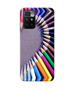 Color pencil half heart Redmi 10 Prime Back Cover