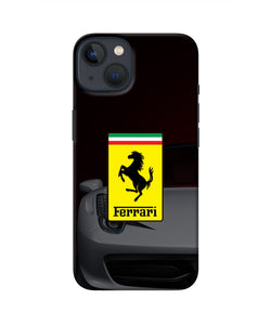 White Ferrari iPhone 13 Real 4D Back Cover