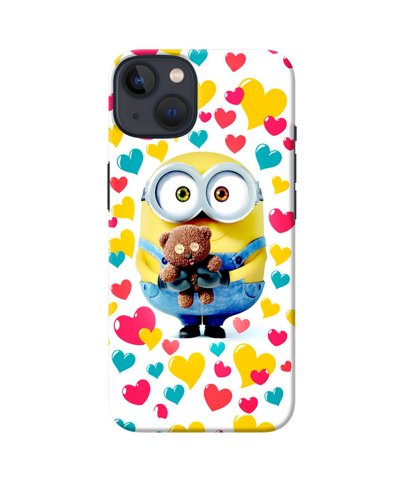 Minion teddy hearts iPhone 13 Back Cover
