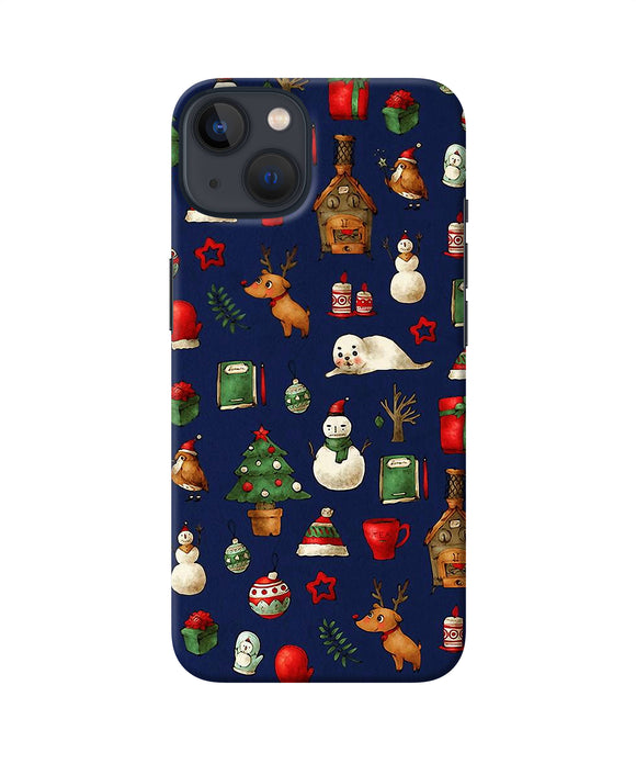 Canvas christmas print iPhone 13 Back Cover