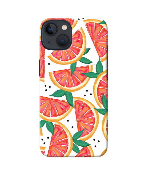 Abstract orange print iPhone 13 Back Cover
