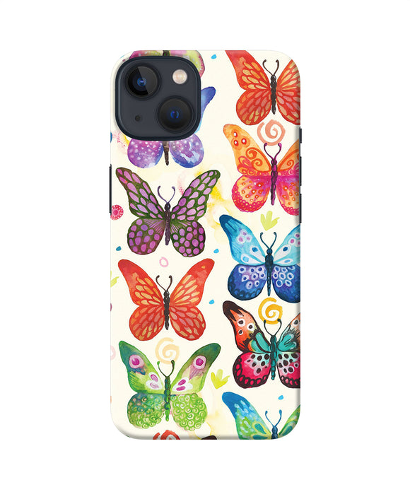 Abstract butterfly print iPhone 13 Back Cover