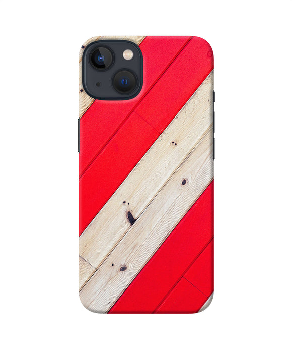 Abstract red brown wooden iPhone 13 Back Cover