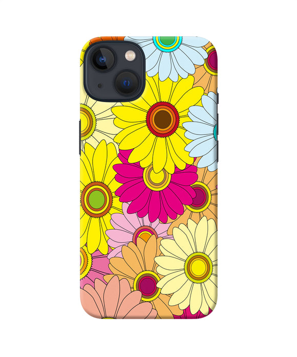 Abstract colorful flowers iPhone 13 Back Cover