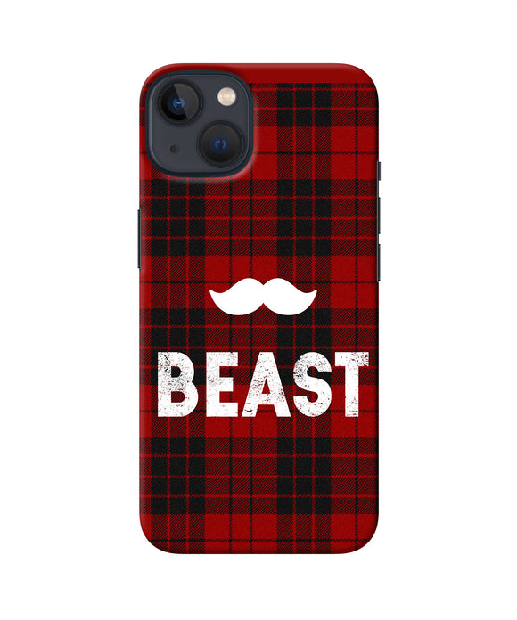 Beast red square iPhone 13 Back Cover