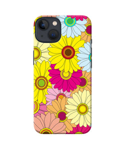 Abstract colorful flowers iPhone 13 Back Cover