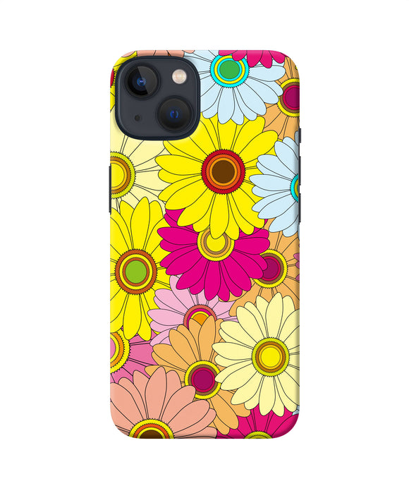 Abstract colorful flowers iPhone 13 Back Cover