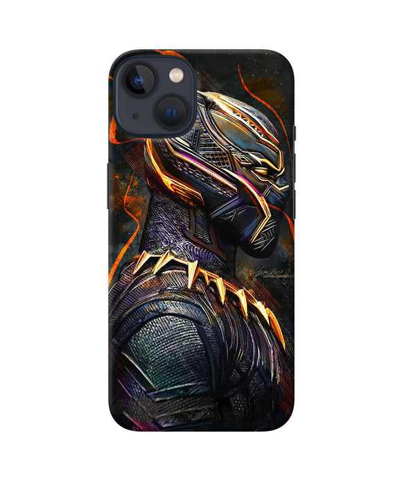 Black panther side face iPhone 13 Back Cover
