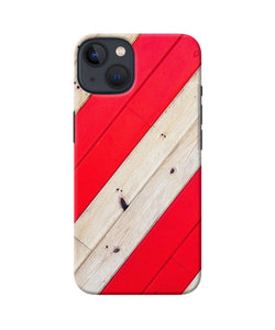 Abstract red brown wooden iPhone 13 Back Cover