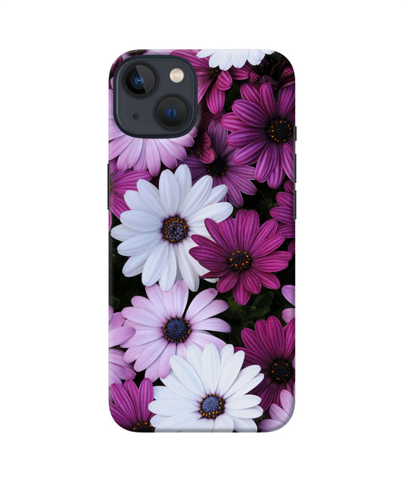 White violet flowers iPhone 13 Back Cover