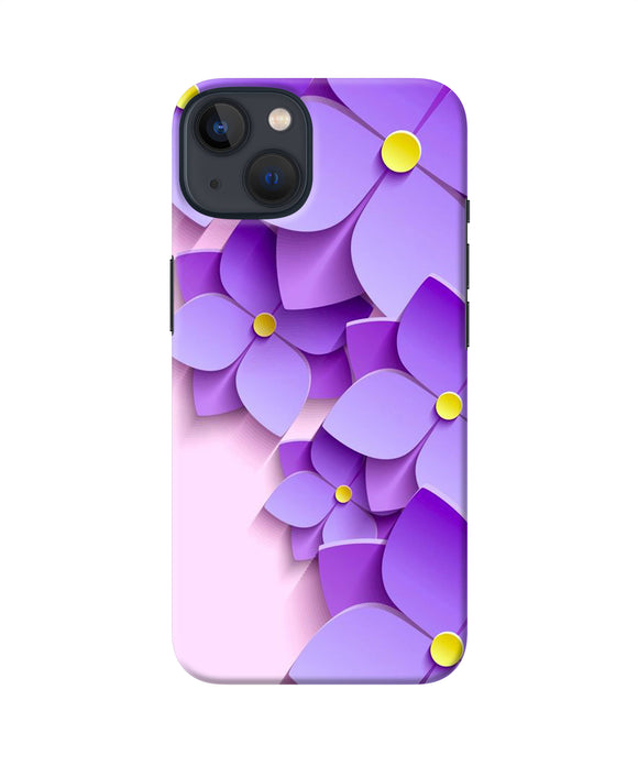 Violet flower craft iPhone 13 Back Cover