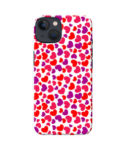 Red heart canvas print iPhone 13 Back Cover