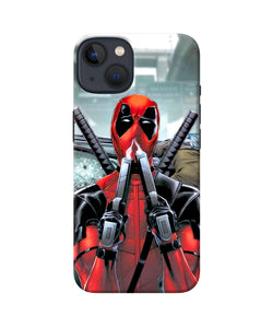 Deadpool with gun iPhone 13 Back Cover