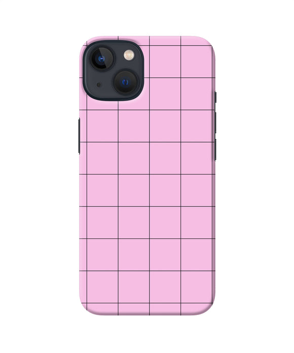 Pink square print iPhone 13 Back Cover