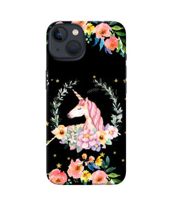 Unicorn flower iPhone 13 Back Cover