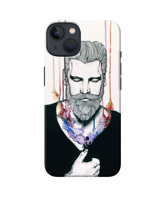 Beard man character iPhone 13 Back Cover