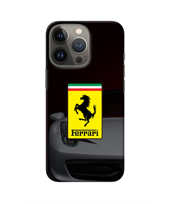 White Ferrari iPhone 13 Pro Real 4D Back Cover