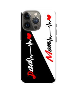 Mom dad heart line iPhone 13 Pro Back Cover