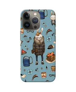 Canvas rabbit print iPhone 13 Pro Back Cover