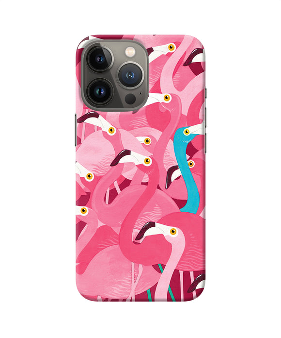 Abstract sheer bird pink print iPhone 13 Pro Back Cover