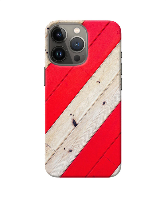 Abstract red brown wooden iPhone 13 Pro Back Cover