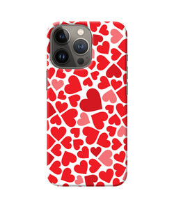 Red heart canvas print iPhone 13 Pro Back Cover