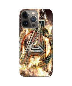 Avengers burning logo iPhone 13 Pro Back Cover