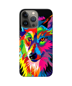 Colorful wolf sketch iPhone 13 Pro Back Cover