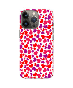 Red heart canvas print iPhone 13 Pro Back Cover