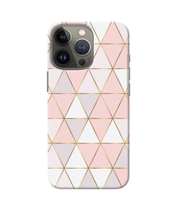 Abstract pink triangle pattern iPhone 13 Pro Back Cover