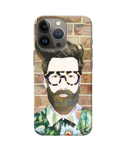 Beard man with glass iPhone 13 Pro Back Cover