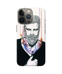 Beard man character iPhone 13 Pro Back Cover