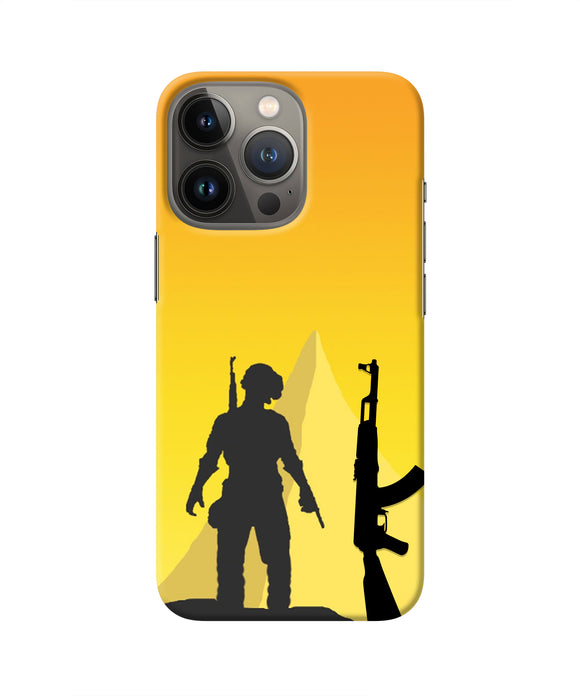 PUBG Silhouette iPhone 13 Pro Max Real 4D Back Cover