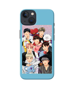 BTS with animals iPhone 13 Mini Back Cover