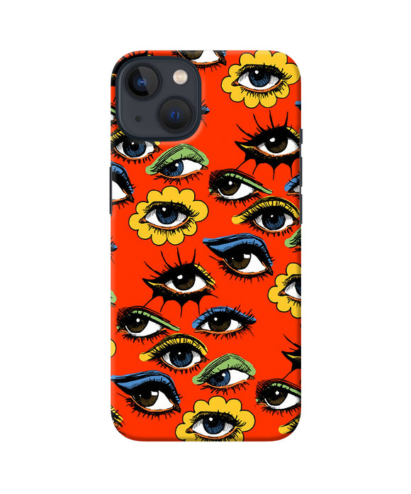 Abstract eyes pattern iPhone 13 Mini Back Cover