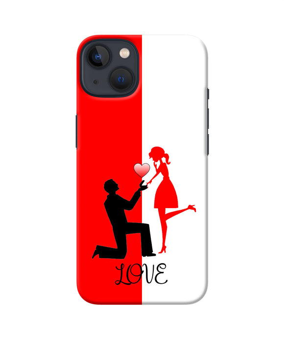 Love propose red and white iPhone 13 Mini Back Cover